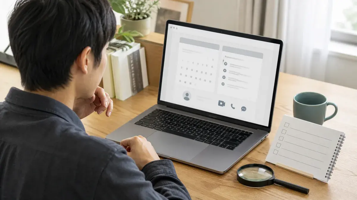 無料オンラインキャリア相談の条件をパソコンと確認表で調べる人